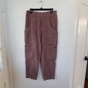 Free People Mauve Cargo Pants